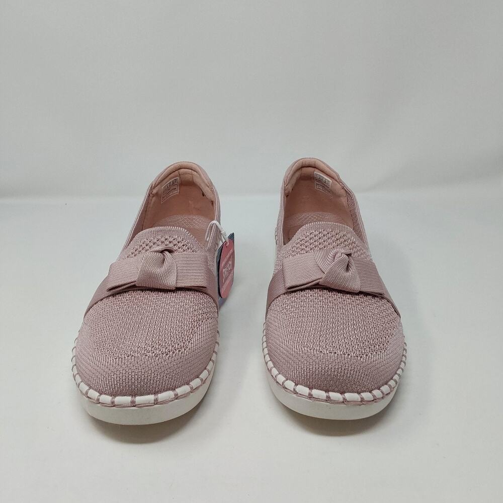 Skechers Sepulveda 2.0 Velvet Sky Blush Knit Loafers Womens 11 Vegan Bow - Picture 2 of 16